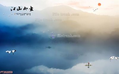 File in trần File in tranh tường 3D FT202059 (bản gốc) bầu trời