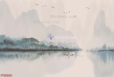 File gốc in ấn File in tranh tường 3D FT202064 chuẩn màu CMYK