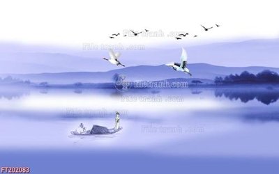 File tranh gốc in trần nhà File in tranh tường 3D FT202083 3D