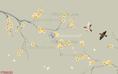 File gốc File in tranh tường 3D FT202185 (in lụa) tranh phong thủy