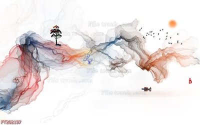 File in trần File in tranh tường 3D FT202197 (bản gốc) đại dương