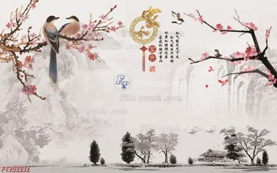 File in trần File in tranh tường 3D FT202232 (bản gốc) đại dương