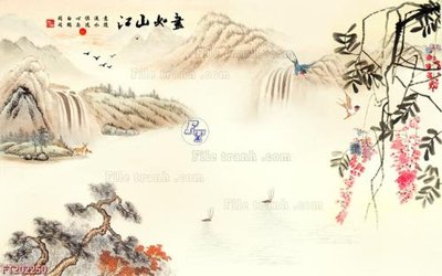 File tranh in trần File in tranh tường 3D FT202250 (ảnh gốc siêu nét)