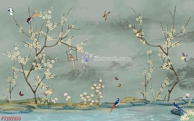 File gốc File in tranh tường 3D FT202298 (trang trí) phòng ngủ