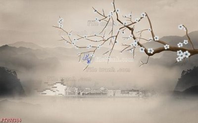 File tranh File in tranh tường 3D FT202314 (file gốc) chuẩn màu in