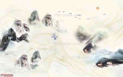 File in trần File in tranh tường 3D FT202399 (bản gốc) hoa văn