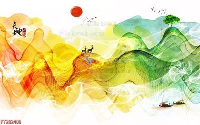 File gốc File in tranh tường 3D FT202400 (phong cách) tối giản