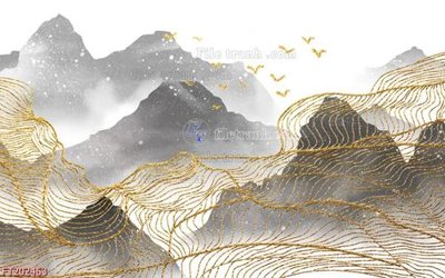 File gốc File in tranh tường 3D FT202463 (in tráng gương) sang trọng