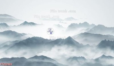 File in trần File in tranh tường 3D FT202484 (bản gốc) mây trời