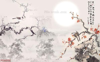 Download file gốc File in tranh tường 3D FT202726 (in lụa) hoa lá