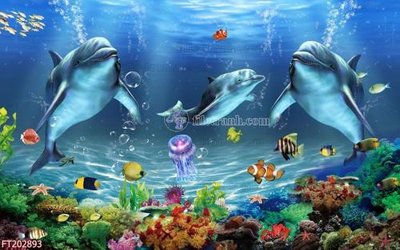 File PSD File in tranh tường 3D FT202893 (bản gốc) cho nhà in