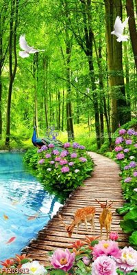 File tranh in trần File in tranh tường 3D FT203012 (ảnh gốc siêu nét)