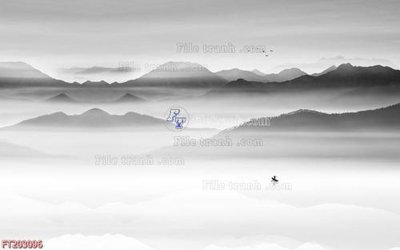 File gốc File in tranh tường 3D FT203096 (in lụa) hoa văn cổ điển