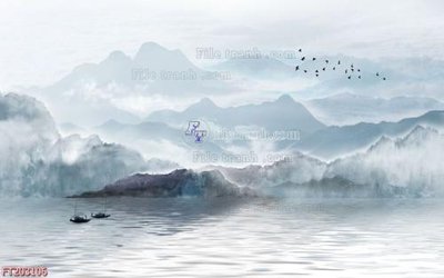 File tranh File in tranh tường 3D FT203106 (file gốc) chủ đề phong thủy