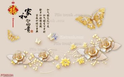 Ảnh gốc File in tranh tường 3D FT203184 (siêu chi tiết) để in ấn