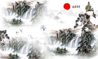 Download file tranh File in tranh tường 3D FT203225 (file gốc PSD)