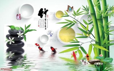 File in trần File in tranh tường 3D FT203253 (file gốc) hoa văn 3D