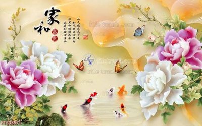 File gốc File in tranh tường 3D FT203571 (in lụa) họa tiết 3D