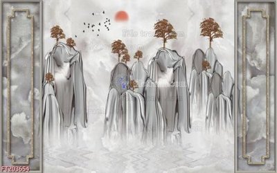 File PSD File in tranh tường 3D FT203654 (nguyên bản) cho thiết kế