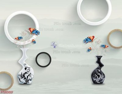 Download file gốc File in tranh tường 3D FT203687 (in mica) trong suốt