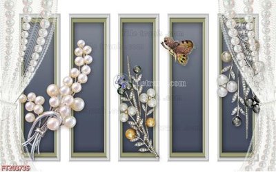 File in lụa File in tranh tường 3D FT203735 (tân cổ điển) File in tranh tường 3D FT203735