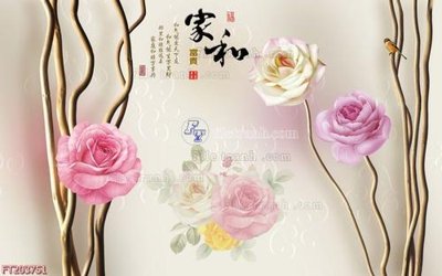 File gốc File in tranh tường 3D FT203751 (in tráng gương) sang trọng