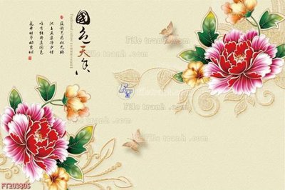 File PSD File in tranh tường 3D FT203805 (gốc) tách lớp chi tiết