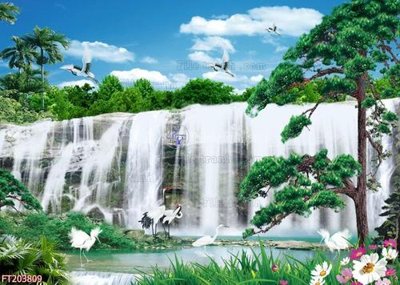 File tranh File in tranh tường 3D FT203809 (ảnh gốc) in trần nhà