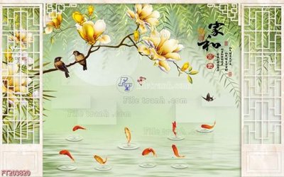 File gốc File in tranh tường 3D FT203820 (in tráng gương) sang trọng