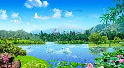 File gốc File in tranh tường 3D FT203843 (in ấn) màu sắc trung thực