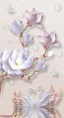 File in trần File in tranh tường 3D FT203875 (bản gốc) mây trời