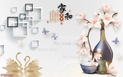 Ảnh gốc File in tranh tường 3D FT204101 (nét căng) in mica