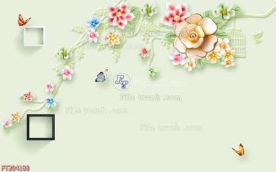 File gốc in ấn File in tranh tường 3D FT204188 chất lượng vượt trội