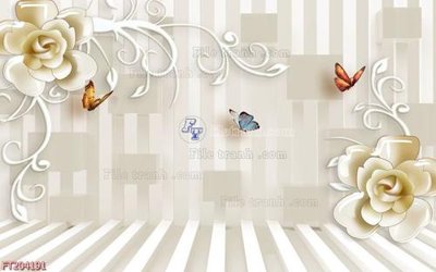 File tranh File in tranh tường 3D FT204191 (bản gốc) in lụa dán tường