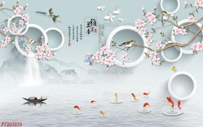 File in lụa File in tranh tường 3D FT204219 (phong cảnh) File in tranh tường 3D FT204219