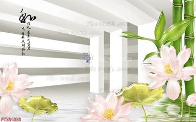 File ảnh gốc File in tranh tường 3D FT204220 không vỡ nét