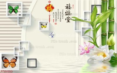 File gốc File in tranh tường 3D FT204229 cho in ấn và thiết kế