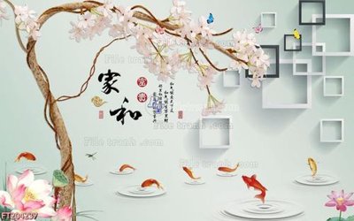 File gốc File in tranh tường 3D FT204237 (in lụa) tranh mã đáo