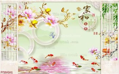 File PSD File in tranh tường 3D FT204241 (gốc) tách lớp chi tiết