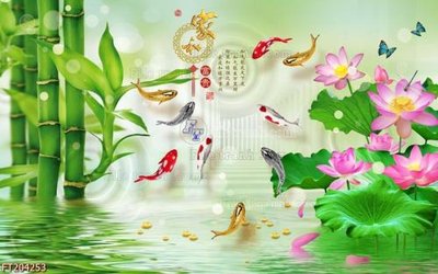 Download file gốc File in tranh tường 3D FT204253 (in lụa) tranh 3D