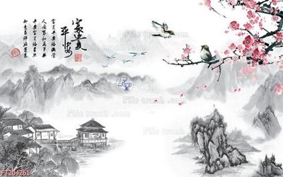 Tải file File in tranh tường 3D FT204261 (PSD) cho in ấn quảng cáo