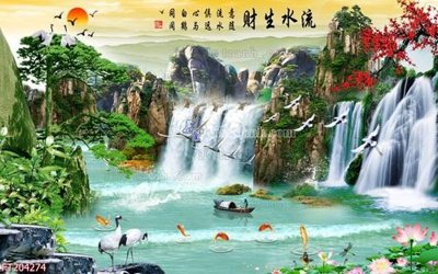 File tranh File in tranh tường 3D FT204274 (bản gốc) in lụa 3D
