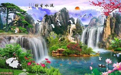 File gốc File in tranh tường 3D FT204281 (cho in ấn) độc quyền