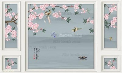 File gốc File in tranh tường 3D FT204389 (chuẩn màu) cho in offset