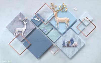 File gốc File in tranh tường 3D FT204442 (bản quyền) cho in ấn