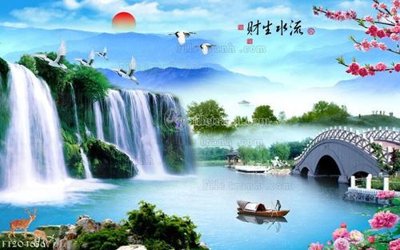 Download file gốc File in tranh tường 3D FT204656 (in lụa) hoa lá