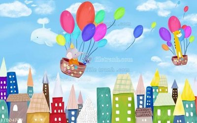 File tranh File in tranh tường 3D FT204709 (gốc) chủ đề trẻ em