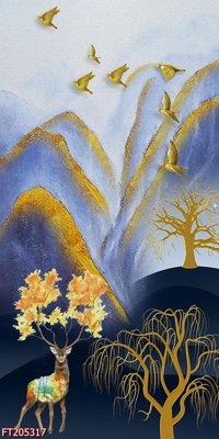 Tải file gốc File in tranh tường 3D FT205317 (để in lụa)