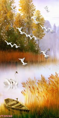 File in trần File in tranh tường 3D FT205369 (bản gốc) phong cảnh