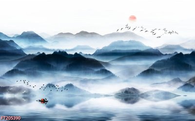 File in trần File in tranh tường 3D FT205390 (file gốc) phong thủy